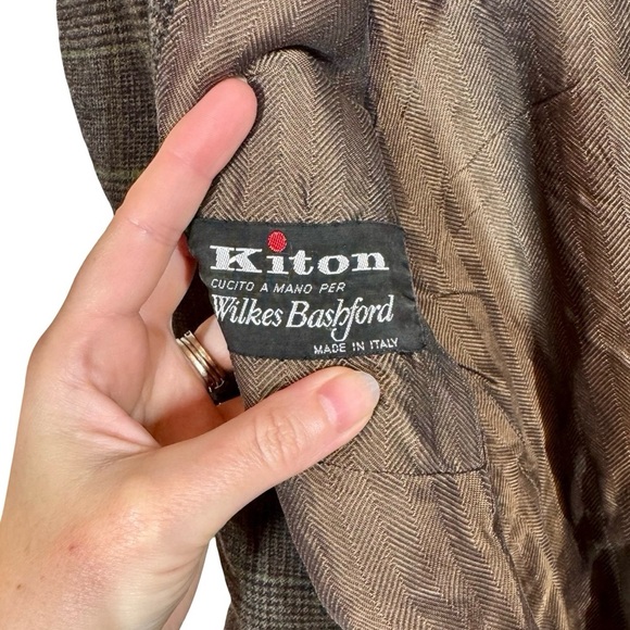 Kiton Wilkes Bashford Wool Glen Plaid Sport Coat Blazer Italy PLEASE READ - Picture 6 of 10